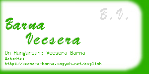 barna vecsera business card